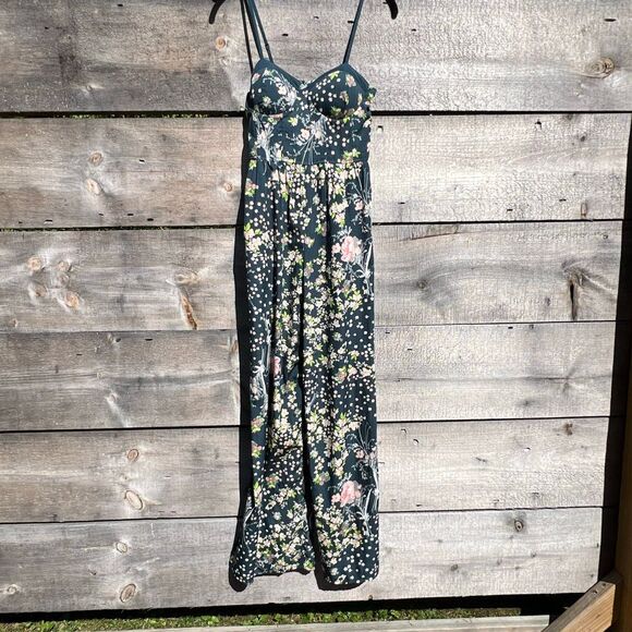 Band of Gypsies Women's Multicolor Sleeveless Wide Leg Floral Jumpsuit - Picture 3 of 8